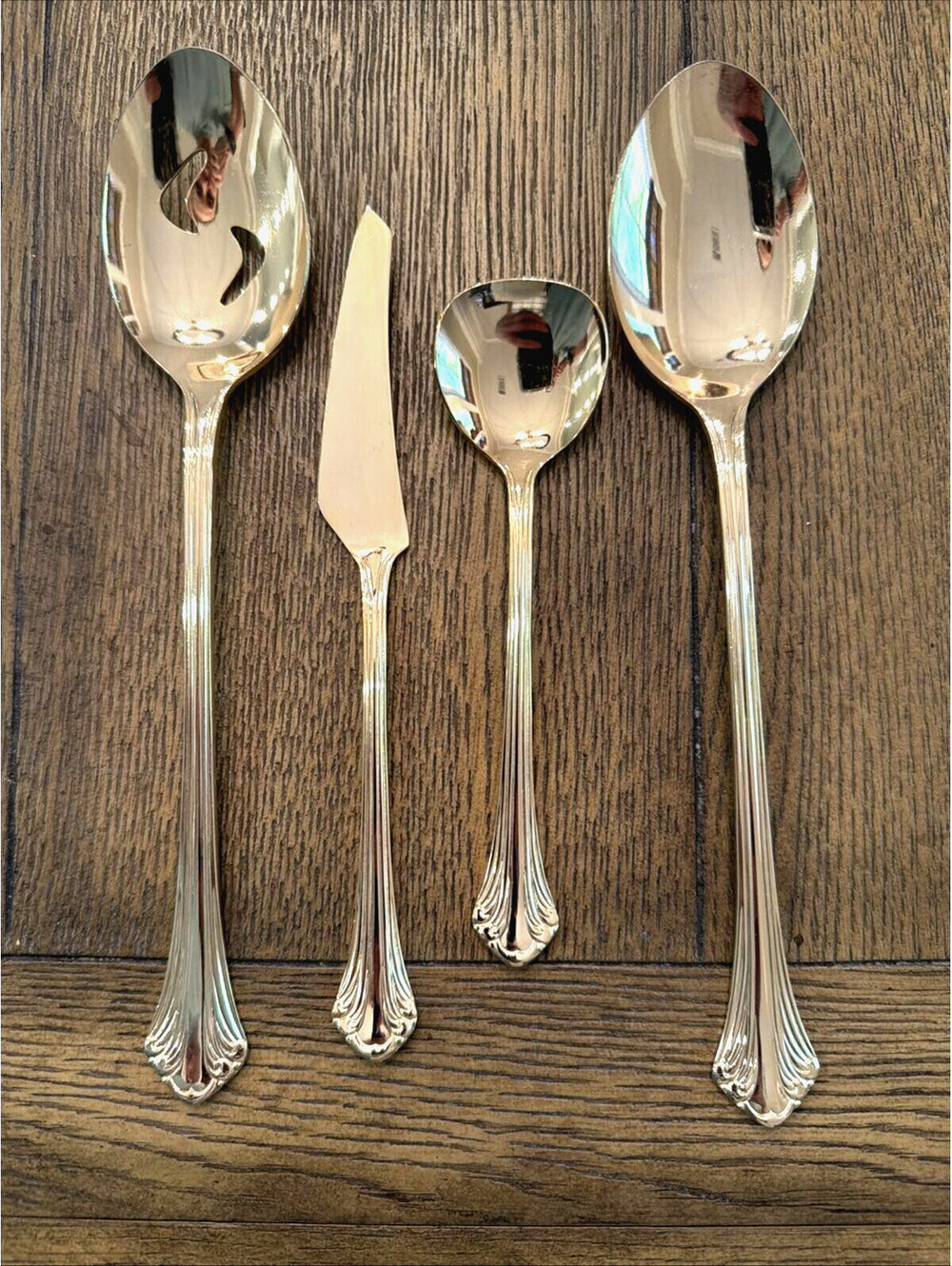Towle Supreme Cutlery Boston Chippendale Gold Serving Pieces – 4 Pc – Stainless